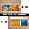 Ryqtop Bamboo Drawer Dividers Organizers, Kitchen Drawer Organizer, B0942PHY9B New