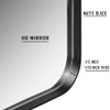 DOHEEM Wall Mirror Rounded Corner Black Metal 24" X 36" B09495LZB6 - Black New