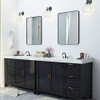 DOHEEM Wall Mirror Rounded Corner Black Metal 24" X 36" B09495LZB6 - Black New