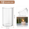 Devilfire 12 Inches Tall (30 cm) Clear Glass Cylinder vases (12 Pack-12 Inches) New