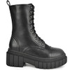 READYSALTED Women's Ankle Low Heel Platform Combat Biker Boots HONGO2-BK Size 9 New