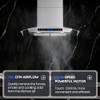 ARoan 30" Wall Mount Glass Range Hood PA03-30 - Stainless Steel