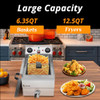 Winado 24.9QT Capacity Electric Deep Fryer Time Control Oil Filtration - NEW New