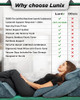 Lunix 6pcs Orthopedic Bed Wedge Pillow Set Memory Foam Back Pain Relief - Navy New