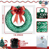 Vanthylit Christmas Decorations Christmas Wreath 40LT Operated Green LED Lights
