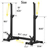 CANPA Adjustable Squat Rack Stand Multi-Function Barbell Rack Weight Lifting New