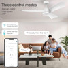 cumilo 54" Smart White Ceiling Fans Lights and Remote DC Motor - B0BFD7J67K New