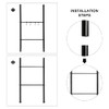 PARANTA Metal 4-Layer Towel Ladder with Hooks B092J234D6 - Black