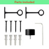 1 Inch Industrial Curtain Rod 72-144 Inch Curtain Rod B098NS3LWX - Black New