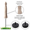 FLAME&SHADE 10 ft Outdoor Umbrella Patio Table and Market Umbrella Tilt, Beiege