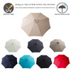 FLAME&SHADE 10 ft Outdoor Umbrella Patio Table and Market Umbrella Tilt, Beiege