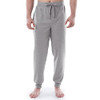 KNO60440IZOD MEN'S QUILTED KNIT SLEEP JOGGER PANT MEN L LIGHT GREY HEATHER
