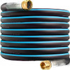 Heavy Duty Garden Hose 5/8"x 200 ft Leader Water Hose, 10 Pattern Spray - Black New