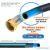 Heavy Duty Garden Hose 5/8"x 200 ft Leader Water Hose, 10 Pattern Spray - Black New