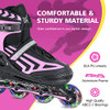 ITurnGlow Adjustable Inline Skates, Light up Wheels, Fun Illuminating Skates