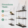 OMYSA Hanging Shelves for Wall 3 Tier Hanging Plant Shelf B09TS27YZM - Black New