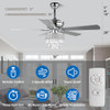 YYEHON 52" Chandelier Fan with Lights, Remote, Ceiling Fan, B0B915FYFY - Black New