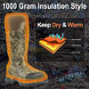 8 Fans Rubber Hunting Boots 1000G Thinsulate Insulation 5mm Neoprene Men -Camo