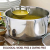 HOMI CHEF Mirror Polished NICKEL FREE Stainless Steel 4.5 Quart Stock Pot