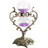 Hourglass Sand Timer Decorative 360° Rotating Metal White Sand Watch 30 Min New