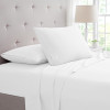BAMBOO 1800 THREAD 3 LINE EMBROIDERED DEEP POCKET SHEET SET (4PC) QUEEN - WHITE