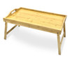 Bam & Boo Large Natural Bamboo Bed Tray Table With Folding Legs - Brown