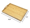 Bam & Boo Large Natural Bamboo Bed Tray Table With Folding Legs - Brown
