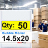 iMBAPrice 14.5x20 Inches White Color Polybubble Bag 50-Pack Size #7 Poly New