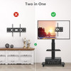 Mobile TV Stand Wheels 37-70" LCD LED Flat Curved Screen TVs B0741141D7 - Black