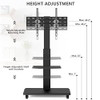 Mobile TV Stand Wheels 37-70" LCD LED Flat Curved Screen TVs B0741141D7 - Black