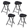 Atlantic 4 Pack Folding Stool with Handle, Black PN38435923