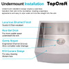 TopCraft Kitchen Sink Stainless Steel Farmhouse Sink - HFS2421