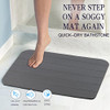 Layameis Stone Bath Mat, Diatomaceous Earth 23.6 x 15.4 inches B0B38NB21D - Grey