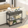 Ecoprsio Console Table with Drawers, Grey