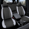 VALIHO Premium Poly Car Seat Covers Full Set 50% Thicker Filler - Grey