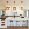 eyassi 2 Pack Pendant Lights with LED Bulb, Boho Hanging Lamp - B0BC15TYMV