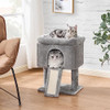 BEWISHOME Small Cat Tree, Cat Tower, Light Grey MMJ24L