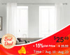KAMANINA CURTAIN RODS FOR WINDOWS 72 TO 144 INCH, HEAVY DUTY TW-010020091 New