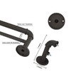 YUMIERLE IRON CURTAIN ROD FOR WINDOWS 28 TO 48 (WRAP AROUND, 28-48") - GREY