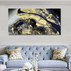 SchwartsCount Wall Art Canvas Abstract Art Paintings Black and Gold Fantasy