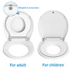 GAOMON TOILET SEAT WITH TODDLER SEAT ROUND TOILET SEAT FOR KIDS AND ADULTS New
