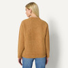 AMAZON ESSENTIALS WOMEN'S OVERSIZED MOHAIR CREWNECK SWEATER CAMEL HEATHER S