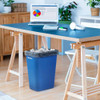 PLASTIC PRINCE 10 Gallon Trash Can Blue Recycle Bin B0CZ9SW7DQ - Blue