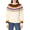 AMAZON ESSENTIALS WOMEN'S OVERSIZED FAIR ISLE CREWNECK, SIZE XS, CREAM CARAMEL New
