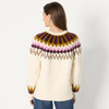 AMAZON ESSENTIALS WOMEN'S OVERSIZED FAIR ISLE CREWNECK, SIZE XS, CREAM CARAMEL New