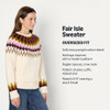 AMAZON ESSENTIALS WOMEN'S OVERSIZED FAIR ISLE CREWNECK, SIZE XS, CREAM CARAMEL New