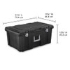 Sterilite Footlocker Stackable Storage Bin with Latching Lid Wheels B00ESLT6NE New
