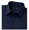 JAMES TAILOR SHORT SLEEVE DRESS SHIRT - SIZE: MEN 3XL - NAVY