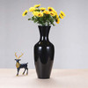 Villacera Handcrafted 18” Tall Black Bamboo Vase Decorative Jar Vase - NEW New