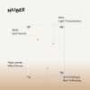 NIUBEE Clear Acrylic Wall Mount Floating Frameless Picture Frame Up to 16x20